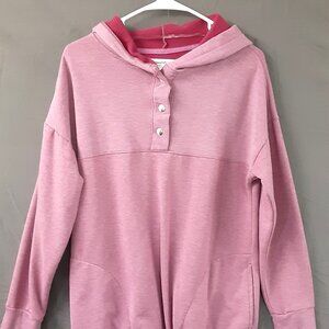 The Sweatshirt Project Woman's Hooded Sweatshirt Size Medium. Pink/Rose Color